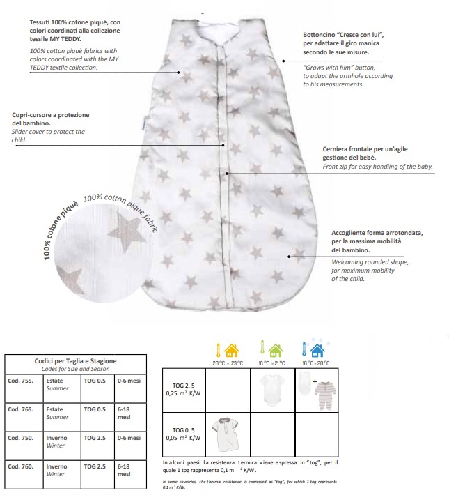 Italbaby spací pytel pro miminko z kolekcie My Teddy